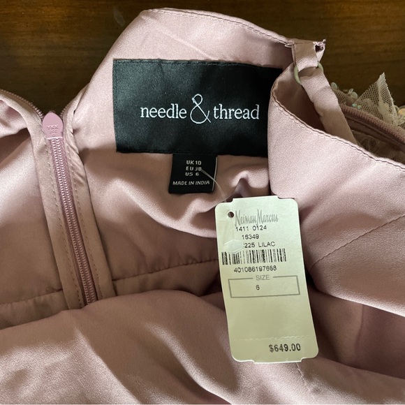 NWT Needle & Thread Pink Embellished Midi Dress - Picture 4 of 11
